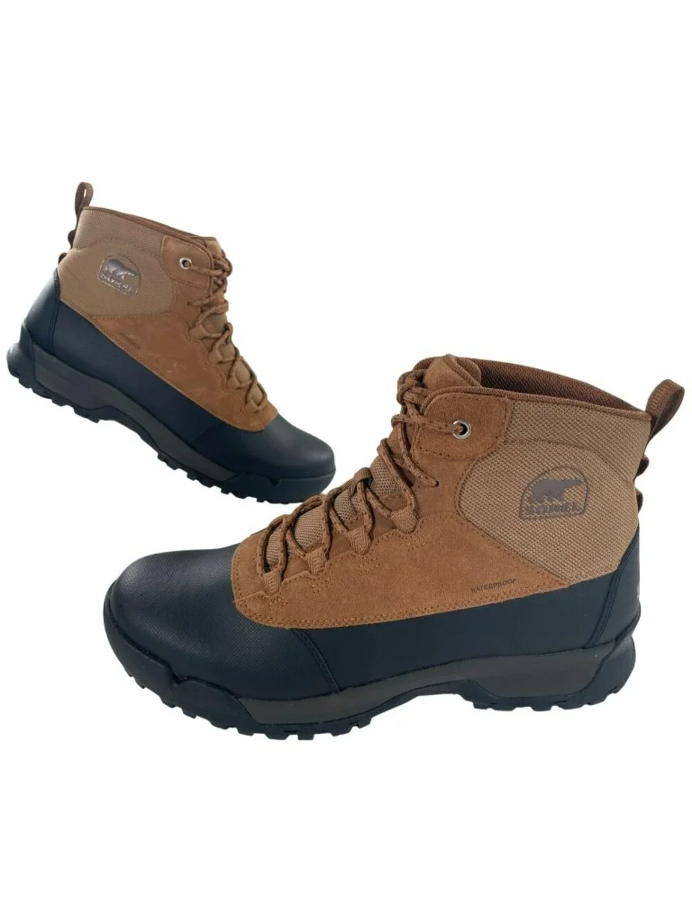 Sorel Buxton Lite Lace Waterproof Insulated Boots Elk & Black Men's Sz 11.5 NEW